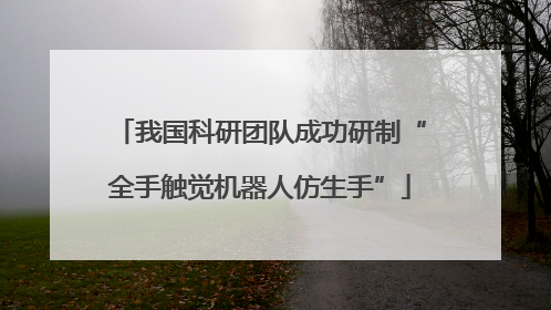 我国科研团队成功研制“全手触觉机器人仿生手”