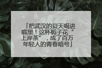 把武汉的夏天喝进嘴里！这杯栀子花“上岸茶”，成了百万年轻人的青春暗号