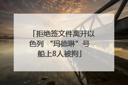 拒绝签文件离开以色列 “玛德琳”号船上8人被拘