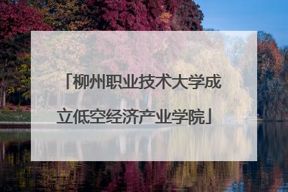 柳州职业技术大学成立低空经济产业学院