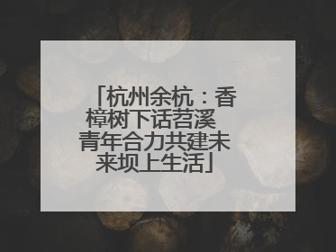 杭州余杭：香樟树下话苕溪 青年合力共建未来坝上生活