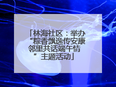 林海社区：举办“粽香飘逸传安康 邻里共话端午情”主题活动