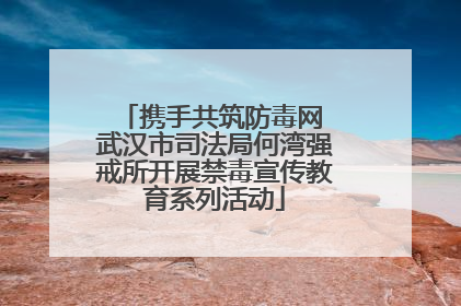 携手共筑防毒网 武汉市司法局何湾强戒所开展禁毒宣传教育系列活动