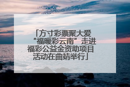 方寸彩票聚大爱 “福暖彩云南”走进福彩公益金资助项目活动在曲靖举行
