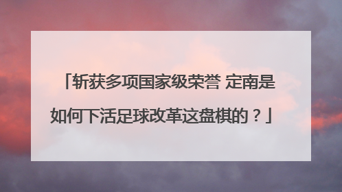 斩获多项国家级荣誉 定南是如何下活足球改革这盘棋的？