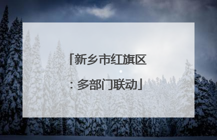 新乡市红旗区：多部门联动