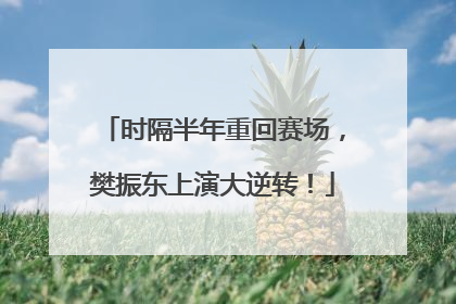 时隔半年重回赛场，樊振东上演大逆转！