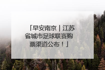 早安南京｜江苏省城市足球联赛购票渠道公布！