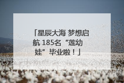 星辰大海 梦想启航 185名“莲幼娃”毕业啦！