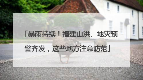 暴雨持续！福建山洪、地灾预警齐发，这些地方注意防范