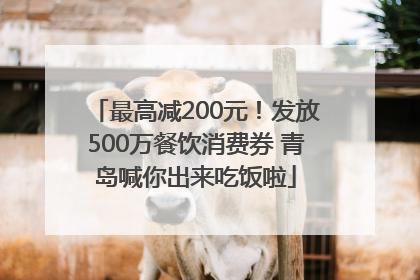 最高减200元！发放500万餐饮消费券 青岛喊你出来吃饭啦