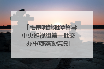 毛伟明赴湘潭督导中央巡视组第一批交办事项整改情况