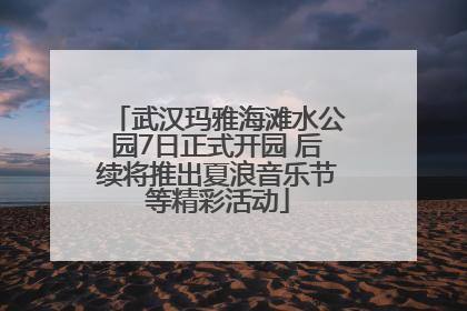 武汉玛雅海滩水公园7日正式开园 后续将推出夏浪音乐节等精彩活动