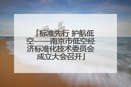 标准先行 护航低空——南京市低空经济标准化技术委员会成立大会召开
