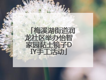 梅溪湖街道润龙社区举办怡智家园黏土镜子DIY手工活动