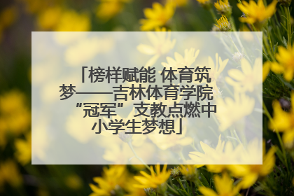 榜样赋能 体育筑梦——吉林体育学院“冠军”支教点燃中小学生梦想