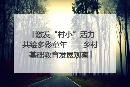 激发“村小”活力 共绘多彩童年——乡村基础教育发展观察