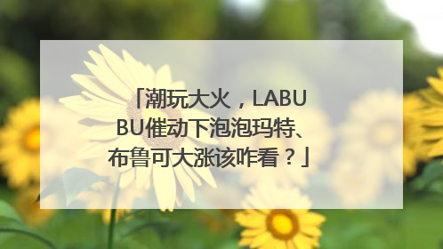 潮玩大火，LABUBU催动下泡泡玛特、布鲁可大涨该咋看？