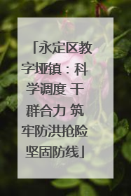 永定区教字垭镇：科学调度 干群合力 筑牢防洪抢险坚固防线