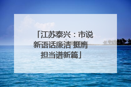 江苏泰兴：市说新语话廉洁 挺膺担当谱新篇