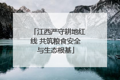 江西严守耕地红线 共筑粮食安全与生态根基