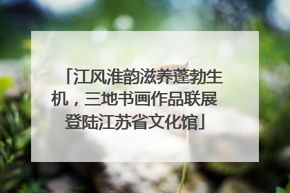 江风淮韵滋养蓬勃生机，三地书画作品联展登陆江苏省文化馆