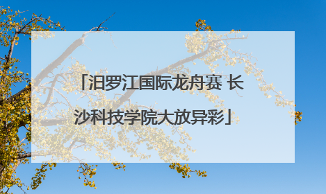 汨罗江国际龙舟赛 长沙科技学院大放异彩
