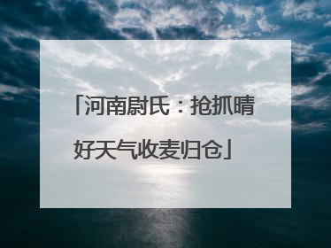 河南尉氏：抢抓晴好天气收麦归仓