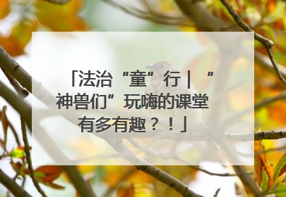 法治“童”行｜“神兽们”玩嗨的课堂有多有趣？！