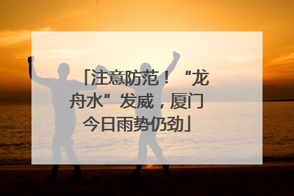 注意防范！“龙舟水”发威，厦门今日雨势仍劲
