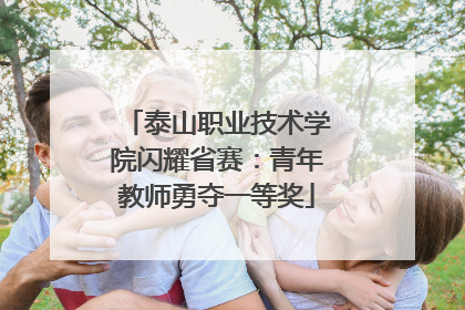 泰山职业技术学院闪耀省赛：青年教师勇夺一等奖