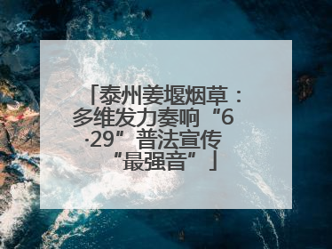 泰州姜堰烟草：多维发力奏响“6·29”普法宣传“最强音”
