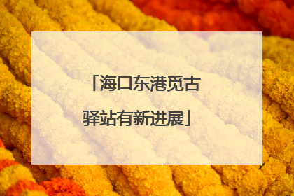海口东港觅古驿站有新进展