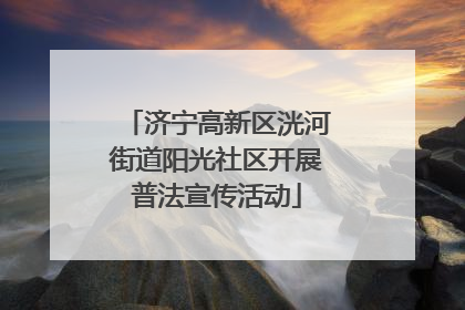 济宁高新区洸河街道阳光社区开展普法宣传活动