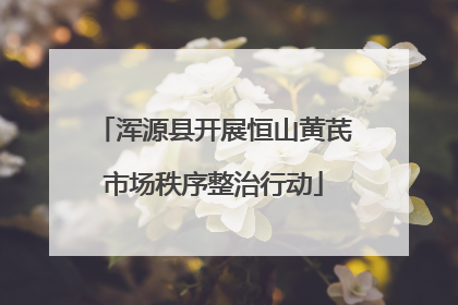 浑源县开展恒山黄芪市场秩序整治行动