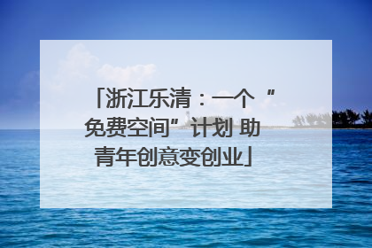 浙江乐清：一个“免费空间”计划 助青年创意变创业