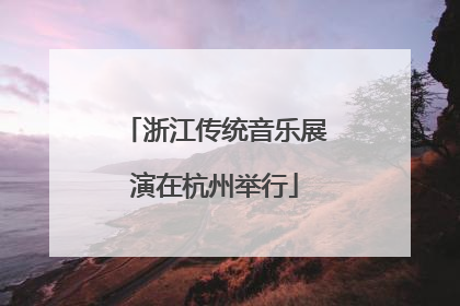 浙江传统音乐展演在杭州举行