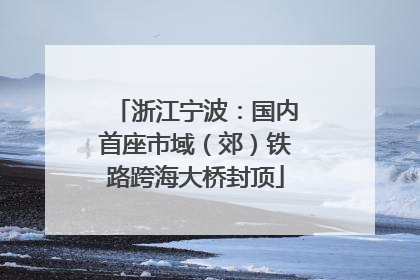 浙江宁波：国内首座市域（郊）铁路跨海大桥封顶