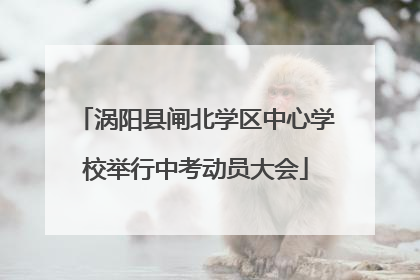 涡阳县闸北学区中心学校举行中考动员大会