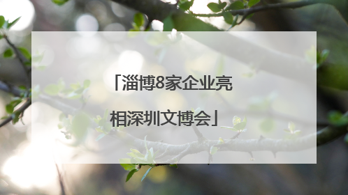 淄博8家企业亮相深圳文博会