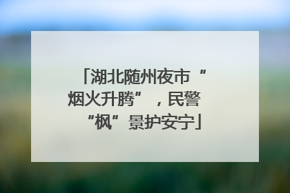 湖北随州夜市“烟火升腾”，民警“枫”景护安宁