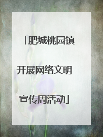 肥城桃园镇开展网络文明宣传周活动
