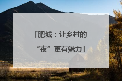 肥城：让乡村的“夜”更有魅力