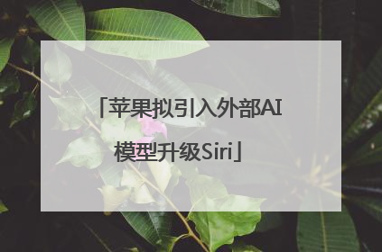 苹果拟引入外部AI模型升级Siri