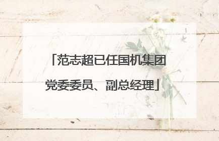范志超已任国机集团党委委员、副总经理