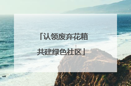 认领废弃花箱 共建绿色社区