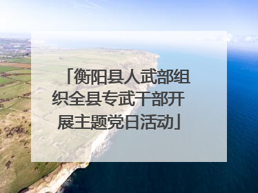 衡阳县人武部组织全县专武干部开展主题党日活动