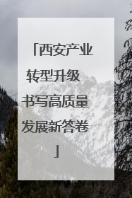 西安产业转型升级 书写高质量发展新答卷