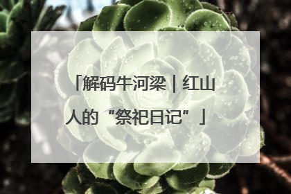 解码牛河梁｜红山人的“祭祀日记”