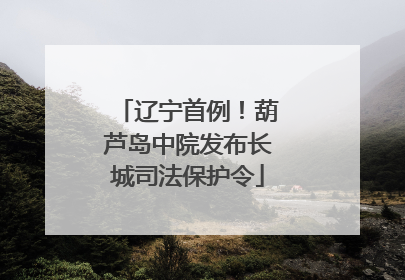 辽宁首例！葫芦岛中院发布长城司法保护令